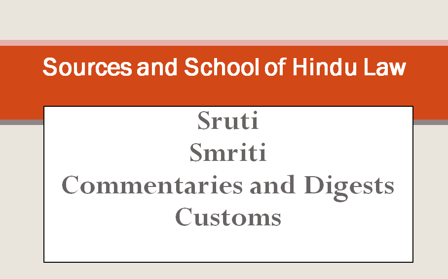 Sources and School of Hindu Law