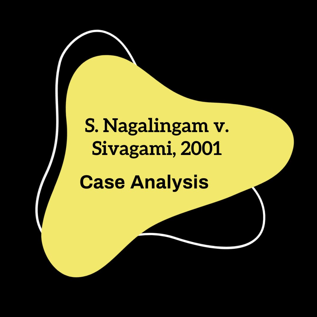 S Nagalingam v Sivagami Family Law Case Analysis