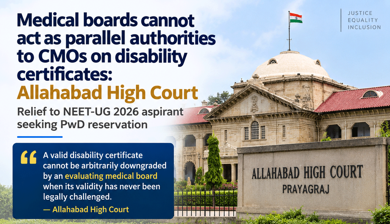 Medical boards cannot act as parallel authorities to CMOs on disability certificates: Allahabad High Court